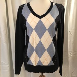 St John’s Bay Navy Argyle Sweater